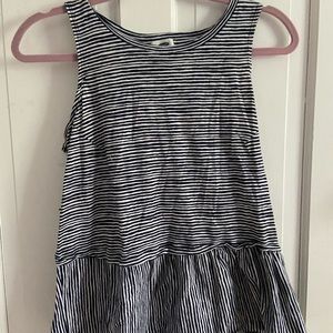 Striped peplum tank top